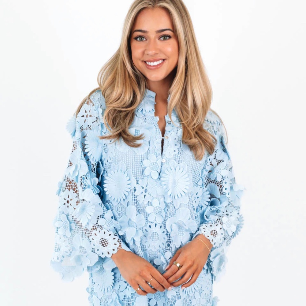 3-d lace dress